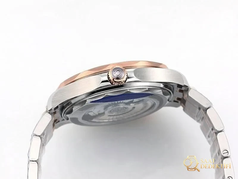 VS Factory Omega Seamaster 300M «Gül Altın Siyah Model» Replika Saat - VS Saat - Bilezik, Toka ve Klips Mekanizması