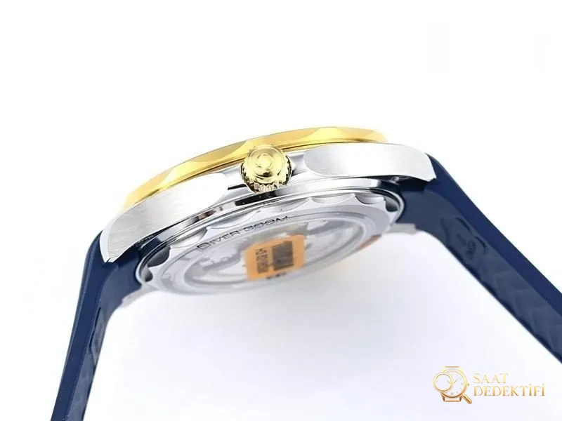 VS Factory Omega Seamaster 300M «İki Renkli Mavi Model» Replika Kol Saati - VS Saat - Bilezik, Toka ve Klips Mekanizması