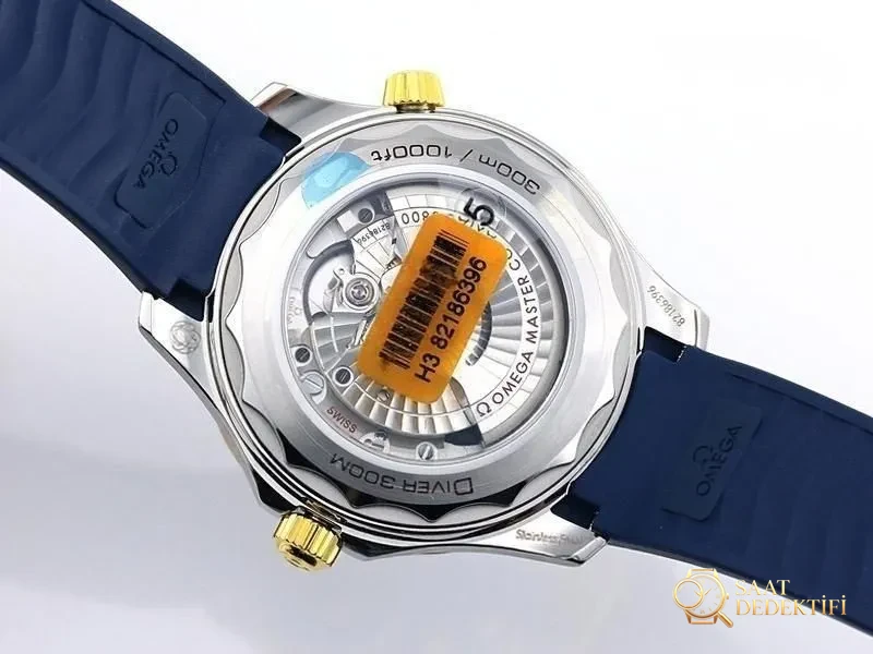 VS Factory Omega Seamaster 300M «İki Renkli Mavi Model» Replika Kol Saati - VS Saat - Klips Kilidi ve Lazer Damgalar