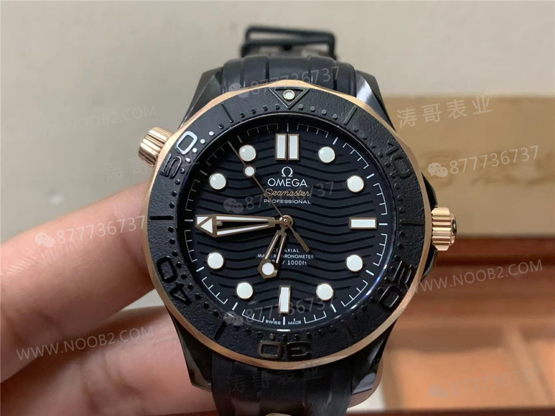 VS Factory Omega Seamaster 300M mat siyah ve roze altın kombininde kusur var mı? — 1. fotoğraf