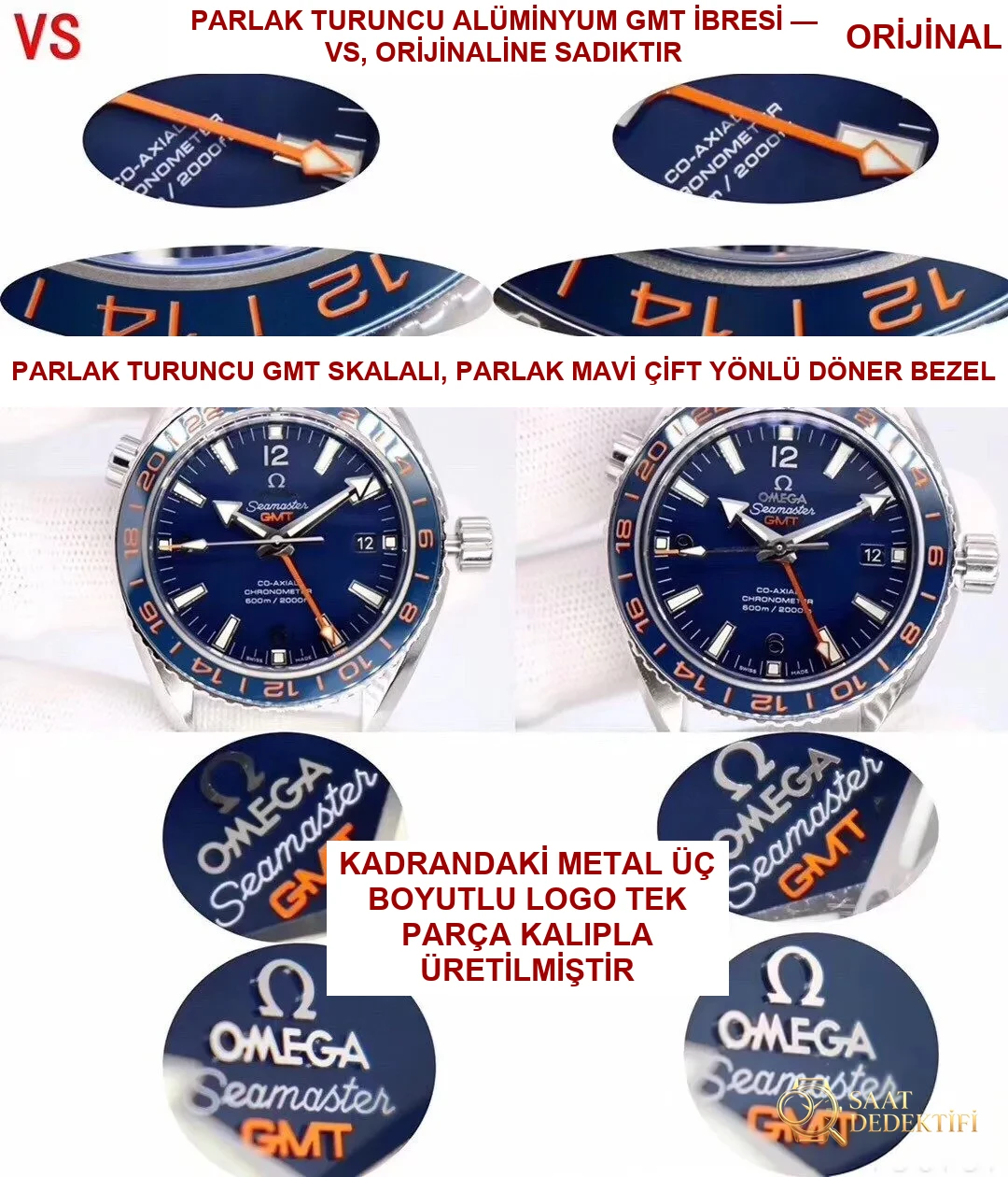 VS Factory Omega Seamaster 600 GMT replika ile orijinalin karşılaştırmalı incelemesi ve çift zaman dilimi fonksiyonu nasıl kullanılır? - Toka İçi Mikro Ayar Mekanizması