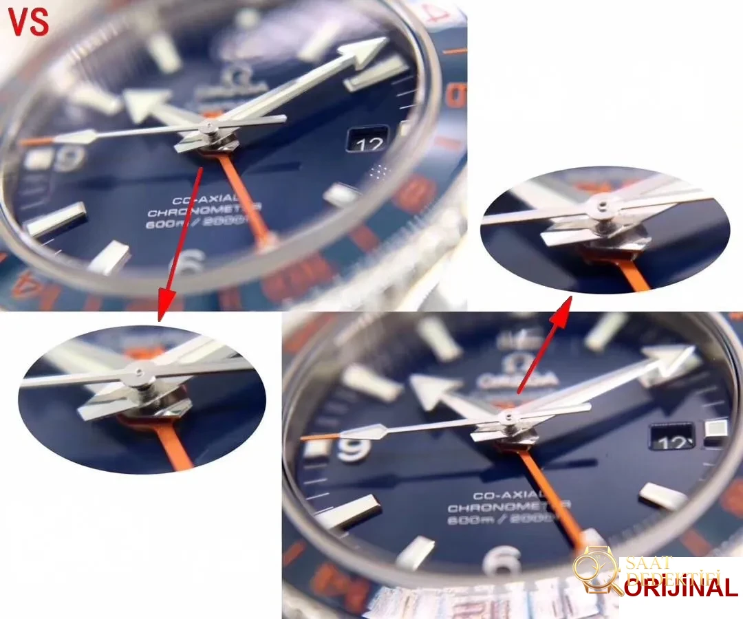 VS Factory Omega Seamaster 600 GMT replika ile orijinalin karşılaştırmalı incelemesi ve çift zaman dilimi fonksiyonu nasıl kullanılır? - Kadran İbreleri ve Saniye Akışı