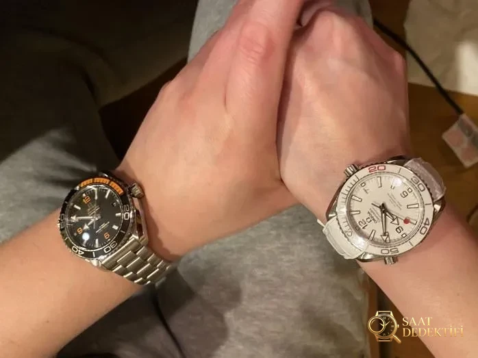 VS Factory Omega Seamaster 600 Kadın Kol Saati - Tokyo Olimpiyatları Limitli Sürüm - Kadran Detayı ve Bezel İşçiliği