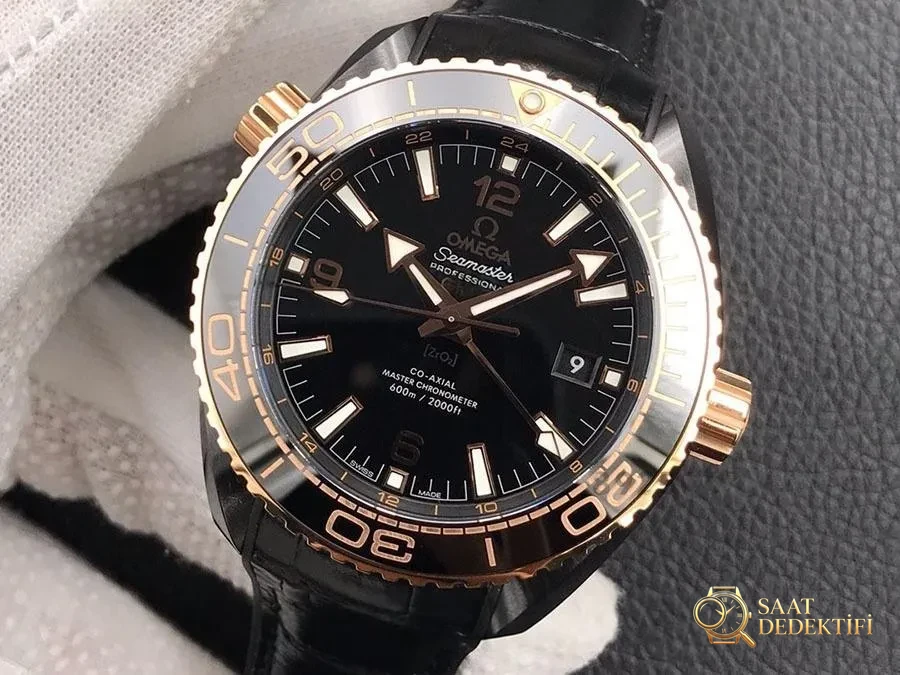 VS Factory Omega Seamaster 600m «Deniz Kralı» replika saat-215.63.46.22.01.001 - Kadran Detayı ve Bezel İşçiliği