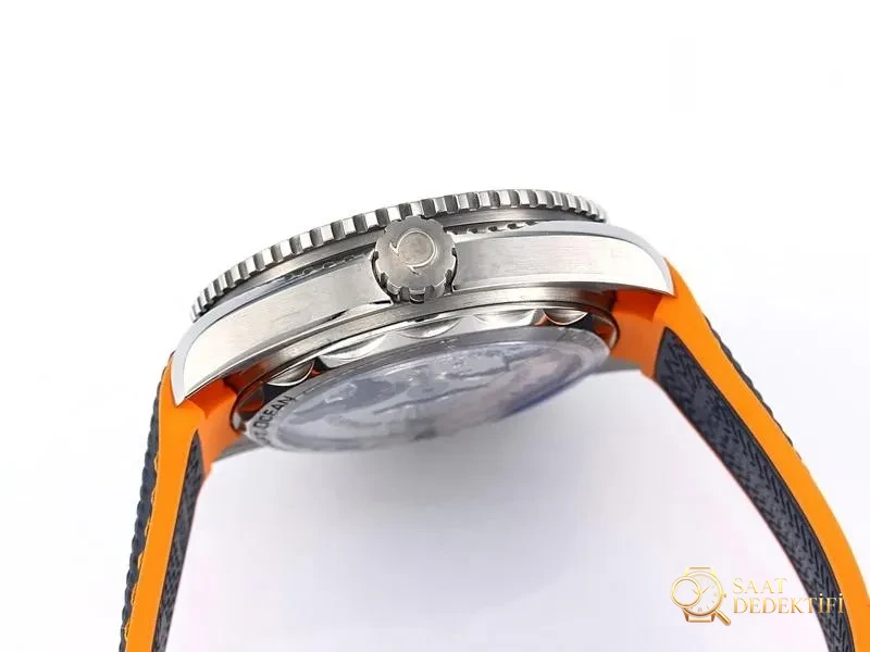 VS Factory Omega Seamaster 600M Titanyum Versiyon Çeyrek Turuncu Replika Kol Saati - VS Saat - Bilezik, Toka ve Klips Mekanizması