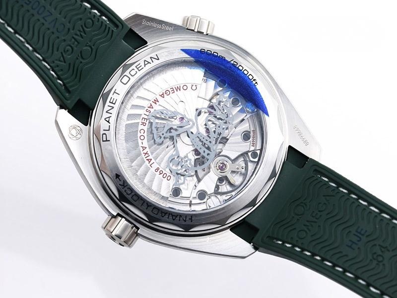 VS Factory Omega Seamaster 600M yeşil çelik replika kol saati - VS saat — 7. fotoğraf