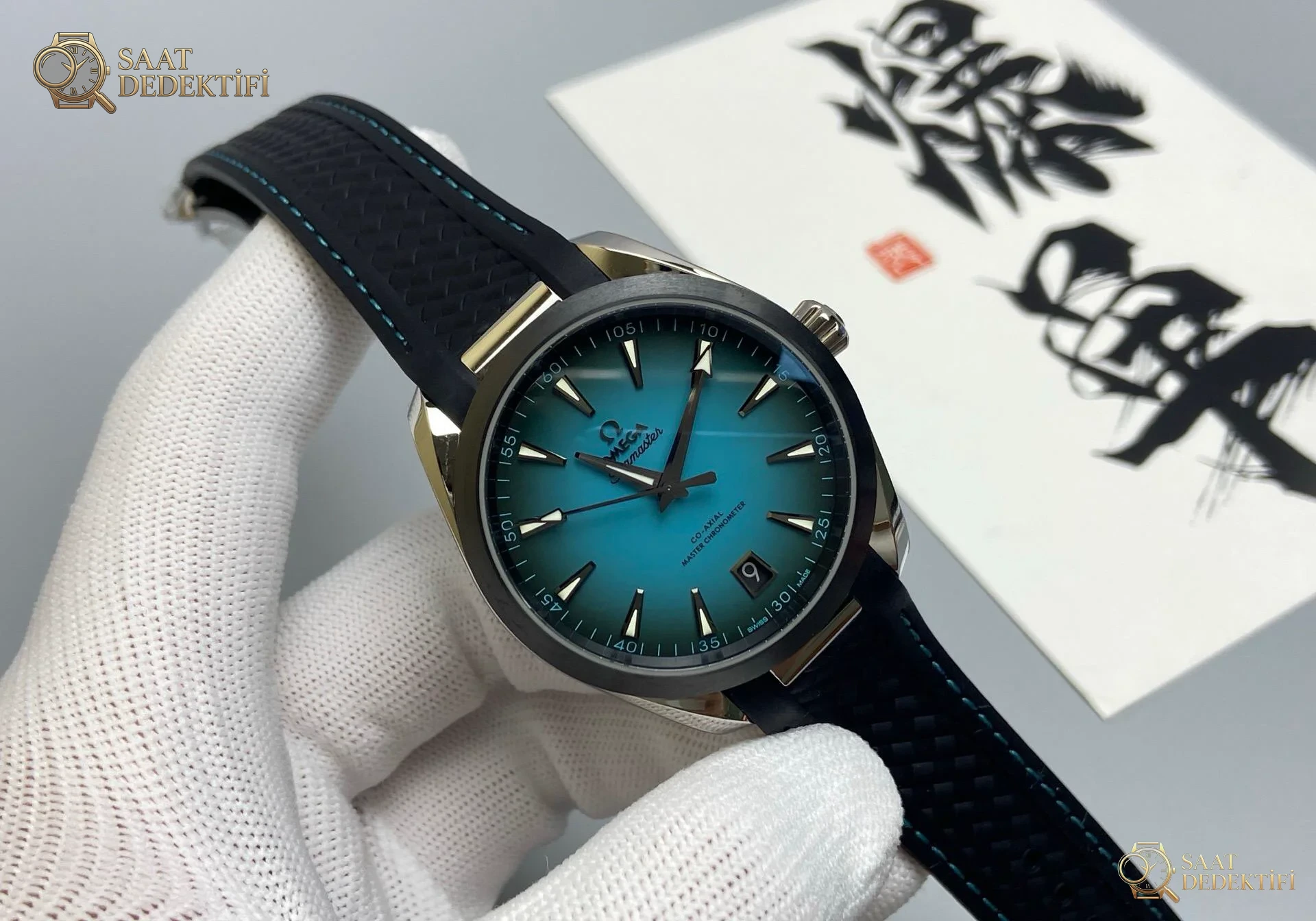 VS Factory Omega Seamaster Aqua Terra 150M Dumanlı Turkuaz Kadran & Koyu Seramik Bezel İncelemesi - Makro Laboratuvar ve Detay İncelemesi