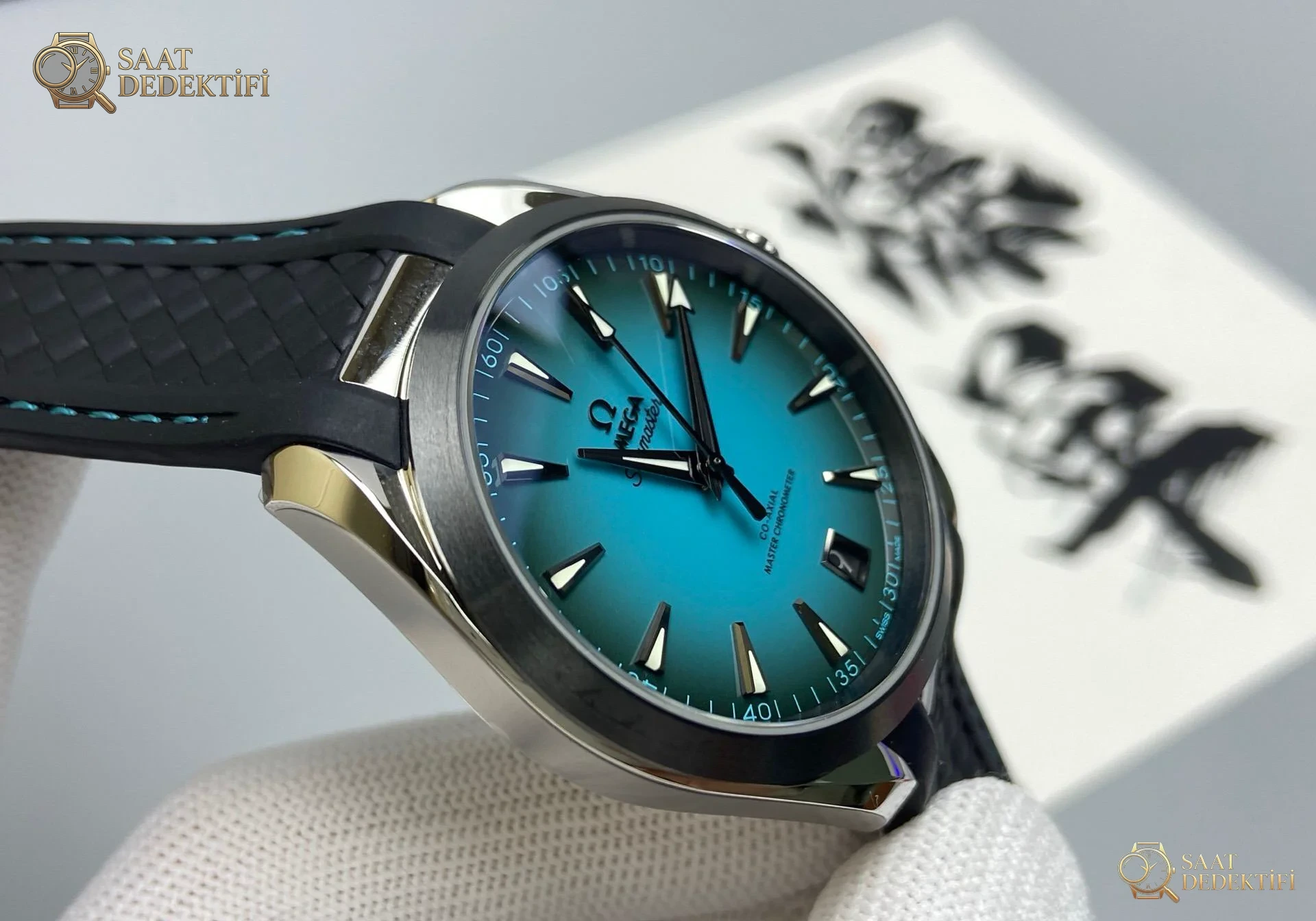 VS Factory Omega Seamaster Aqua Terra 150M Dumanlı Turkuaz Kadran & Koyu Seramik Bezel İncelemesi - Makro Laboratuvar ve Detay İncelemesi