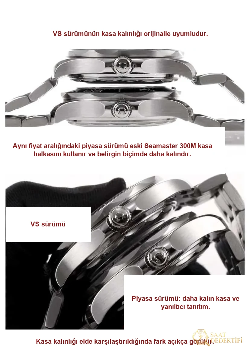 VS Factory Omega Seamaster Beyaz Panda Nasıl Ayırt Edilir - Bilekte Duruş ve Kasa Orantısı