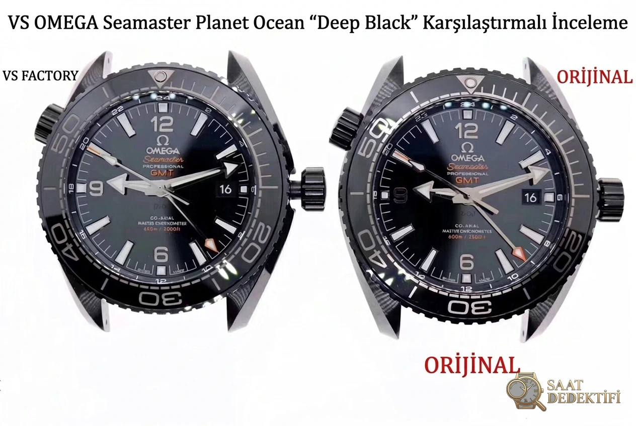 VS Factory Omega Seamaster Planet Ocean Deep Black Orijinal Karşılaştırması - Makro Laboratuvar ve Detay İncelemesi