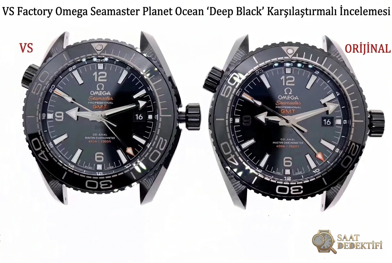 VS Factory Omega Seamaster Planet Ocean Deep Black Orijinal Karşılaştırması - Makro Laboratuvar ve Detay İncelemesi