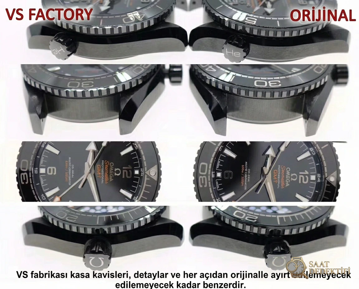 VS Factory Omega Seamaster Planet Ocean Deep Black Orijinal Karşılaştırması - Makro Laboratuvar ve Detay İncelemesi
