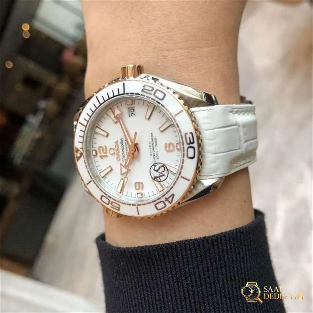 VS Factory Omega Seamaster Planet Ocean 600 iki renk rose gold «Kadın Dalış Saati» detaylı inceleme - Kadran Detayı ve Bezel İşçiliği