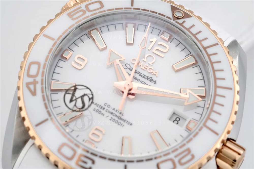 VS Factory Omega Seamaster Planet Ocean 600 iki renk rose gold «Kadın Dalış Saati» detaylı inceleme — 10. fotoğraf