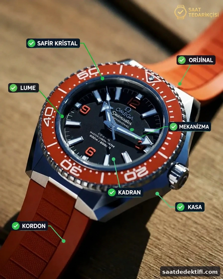 VS Factory Omega Planet Ocean 600M kasa profili ve kubbeli safir cam detayı