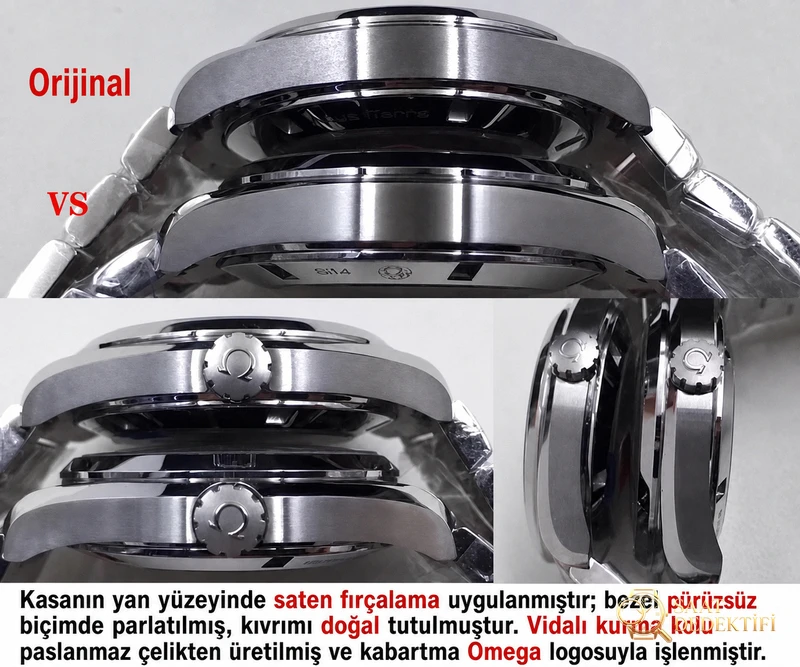 VS Factory Omega Seamaster Series [150M Bumblebee] Подробный сравнительный обзор с оригиналом — профиль корпуса и обзор заводной головки