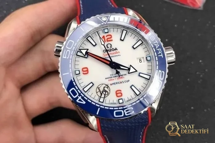 VS Factory Omega Seamaster serisi America's Cup "kırmızı-mavi-beyaz" replika kol saati incelemesi - görsel 1