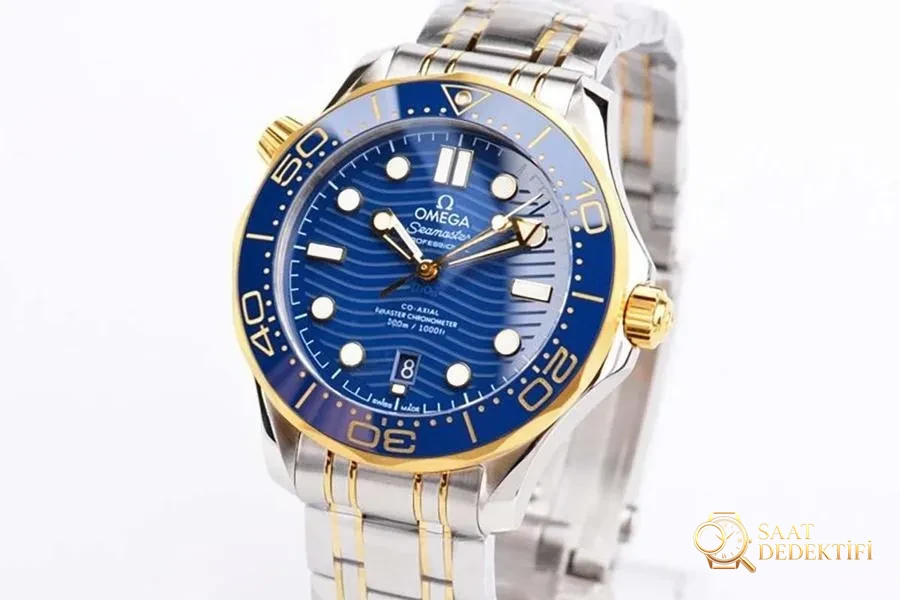 VS Factory Omega Yeni Seamaster 300m (İki Renkli Altın Mavi) İnceleme - Kasa Profili ve Kurma Kolu İncelemesi