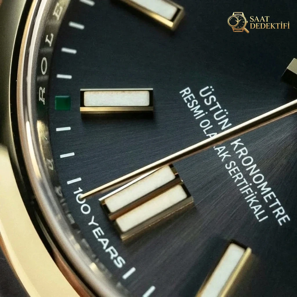 VS Factory Oyster Perpetual 41 Ref. 134303 Teknik Analizi: Arduvaz Grisi Kadran ve 100 YEARS Yüzüncü Yıl Sürümü - Kasa Profili ve Kurma Kolu İncelemesi