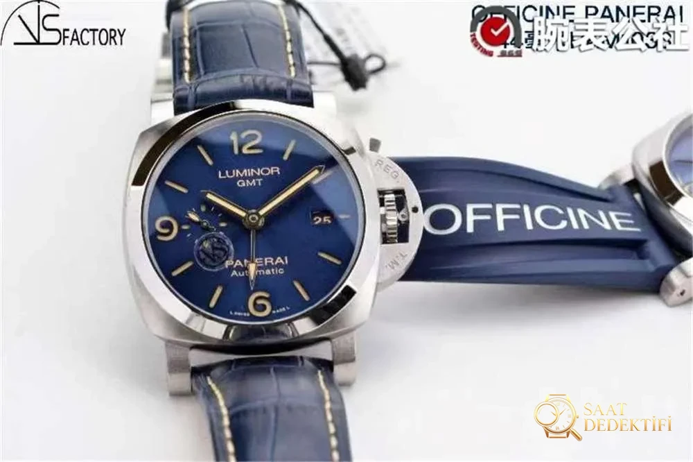 VS Factory Panerai 1033 «GMT» 44 MM Çarpıcı Mavi Kadran İncelemesi - Kadran Detayı ve Bezel İşçiliği