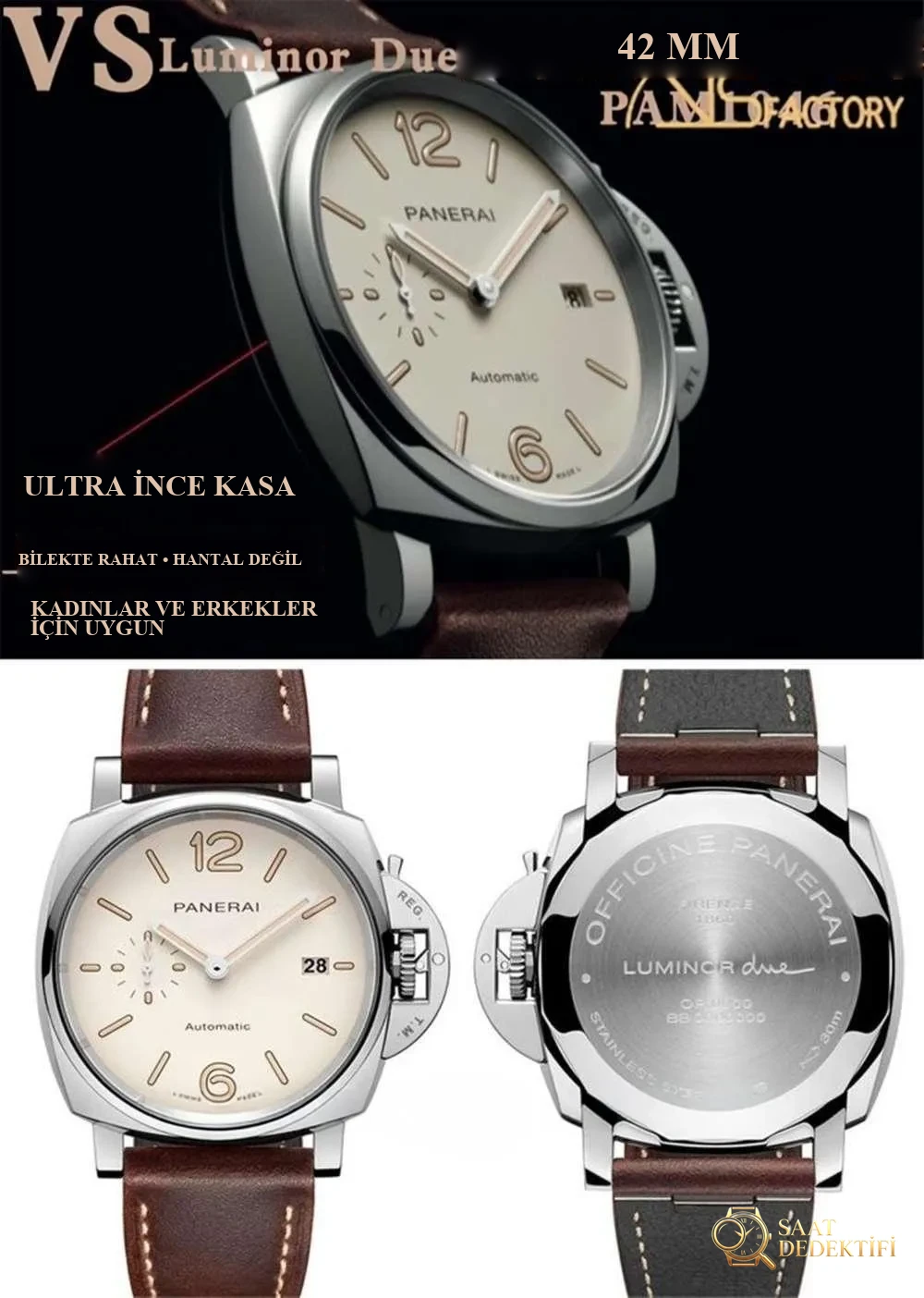 Panerai Luminor Due 1046 VS Factory İncelemesi - Ön Görünüm ve Kasa Tasarımı