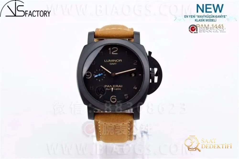 VS Factory Panerai 1441 «Seramik» En Yeni Mavi Küçük Saniye Klasik Model - Kadran Detayı ve Bezel İşçiliği