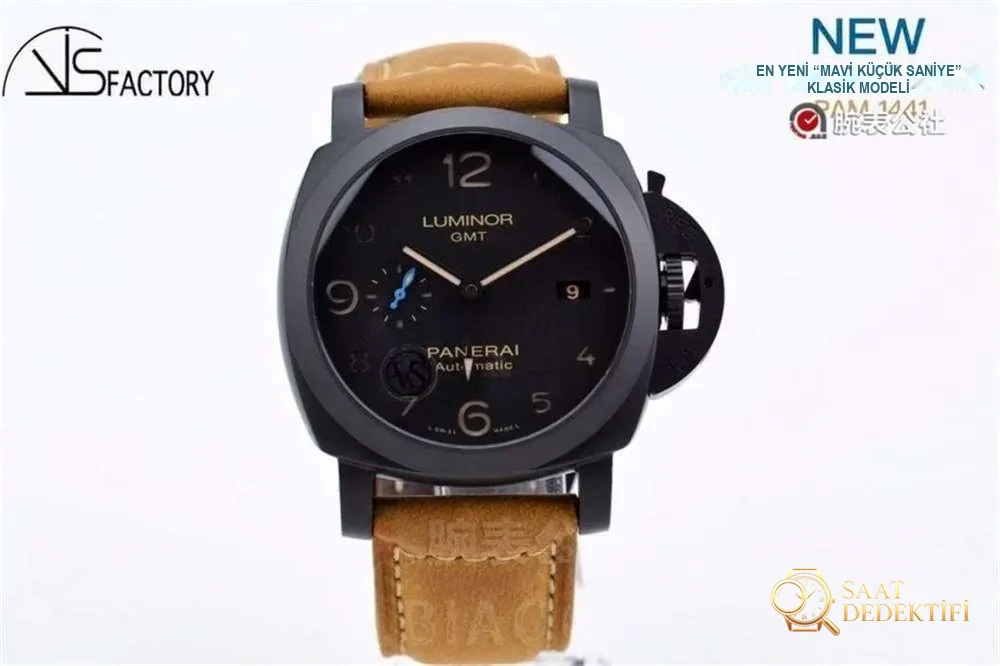 VS Factory Panerai 1441 «Seramik» En Yeni Mavi Küçük Saniye Klasik Model - Kasa Profili ve Kurma Kolu İncelemesi