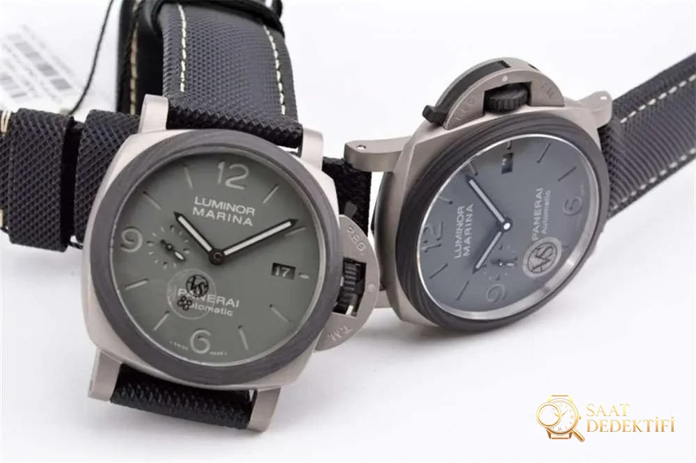 VS Factory Panerai 1662 «Kumlanmış Titanyum Kasa» 44 mm Duman Grisi Kadranlı Saat Detaylı İncelemesi - Genel Açı ve Estetik Duruş