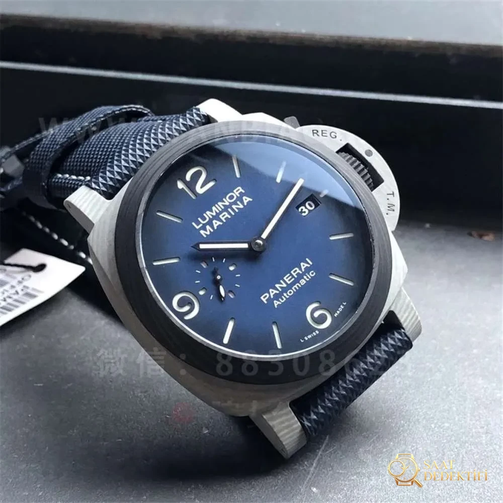 VS Factory Panerai 1663 «Fibratech Karbon Fiber Malzeme» Dumanlı Mavi Kadran İlk İnceleme - Bilezik Bakla Ayrımı ve Pim Yapısı