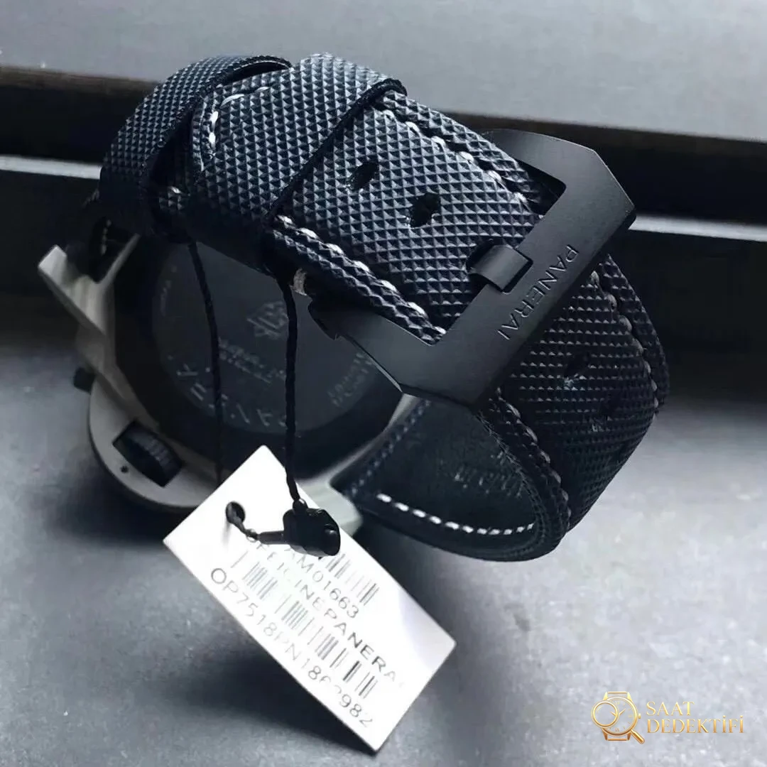 VS Factory Panerai 1663 Karbon Fiber Dumanlı Mavi Kadranlı Saat Gerçek Çekim İncelemesi - Mekanizma Zemberek ve Balans Detayı