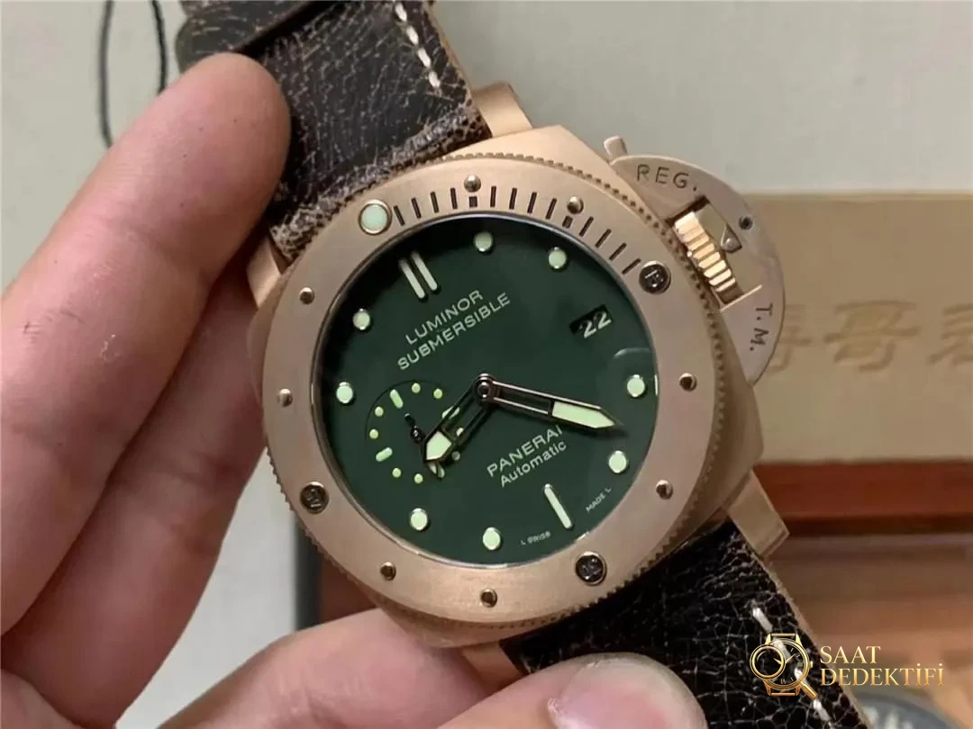 VS Factory Panerai 382 Bronz ilk bakışta replika belli olur mu? Sert erkeğin saati - Bilezik, Toka ve Klips Mekanizması