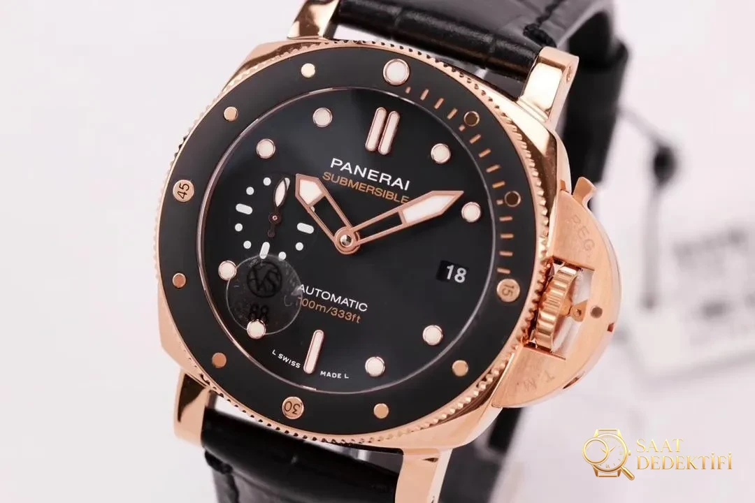 VS Factory Panerai 974 Rose Altın Kol Saati - Makro Kadran ve İndeks İşçiliği