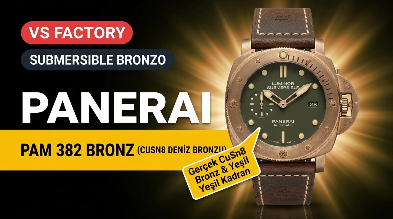 VS Factory Panerai Luminor Submersible Bronzo PAM 382 Söküm ve Parça İncelemesi