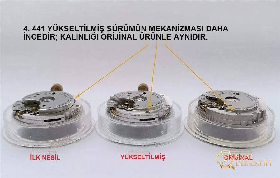 VS Factory Panerai orijinal karşılaştırması - PAM00441 - Arka Kapak ve Mekanizma Detayı