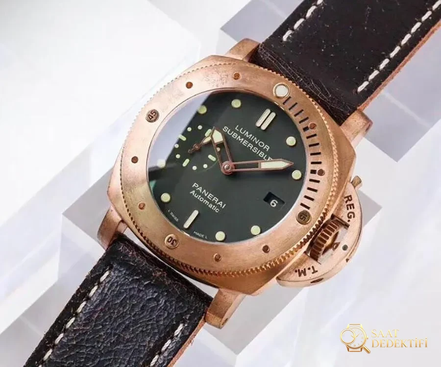 VS Factory Panerai PAM00382 bronz malzemeli saat incelemesi - Kasa Profili ve Kurma Kolu İncelemesi
