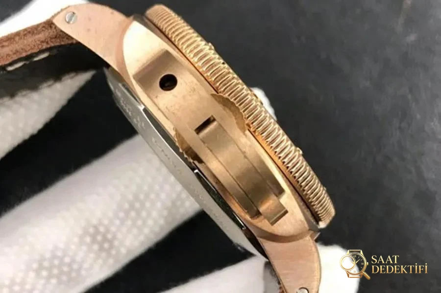 VS Factory Panerai PAM00382 bronz malzemeli saat incelemesi - Klips Kilidi ve Lazer Damgalar