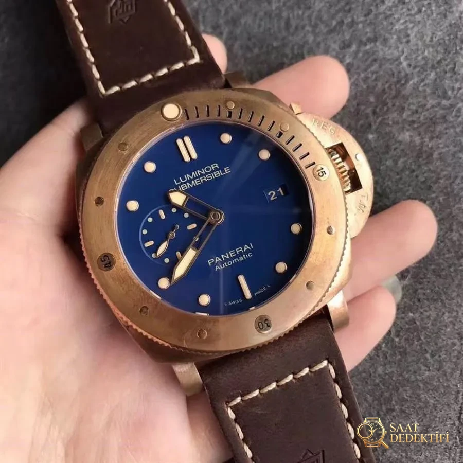 VS Factory Panerai PAM00671 «Bronz Retro» Saat İncelemesi - Klips Kilidi ve Lazer Damgalar