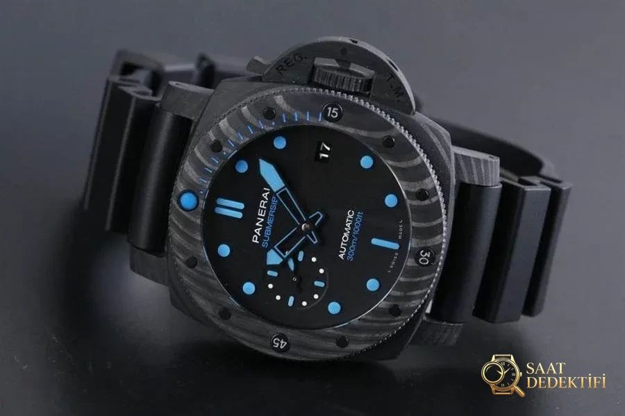 VS Factory Panerai PAM00960 Karbon Fiber Saat İncelemesi - Kasa Profili ve Kurma Kolu İncelemesi