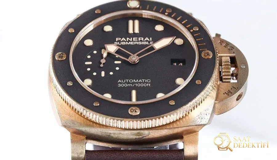 VS Factory Panerai PAM00968 Bronz Kasa Saat İncelemesi - Kasa Profili ve Kurma Kolu İncelemesi