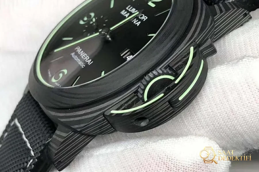 VS Factory Panerai PAM01118 Karbon Fiber Saat İşçilik Detayları İncelemesi - Klips Kilidi ve Lazer Damgalar