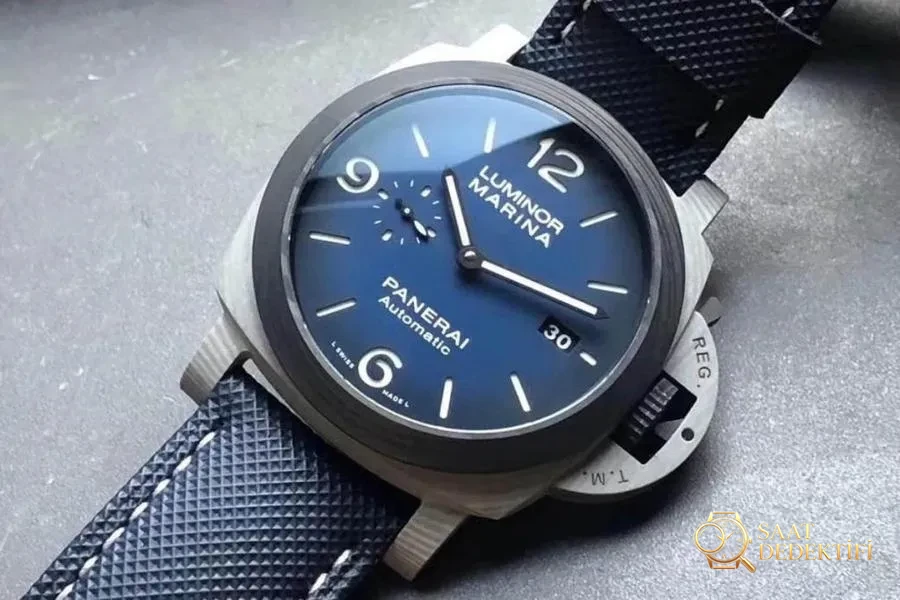 VS Factory Panerai PAM01663 (duman mavisi kadran) karbon fiber malzemeli saat incelemesi - Kadran Detayı ve Bezel İşçiliği