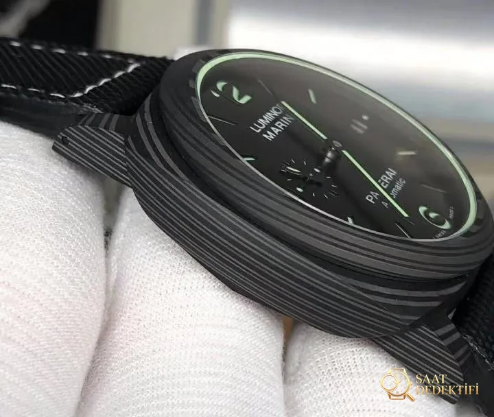VS Factory Panerai PAM1118 Efsanevi Lume Karbon Fiber Kol Saati İncelemesi - Kadran Detayı ve Bezel İşçiliği