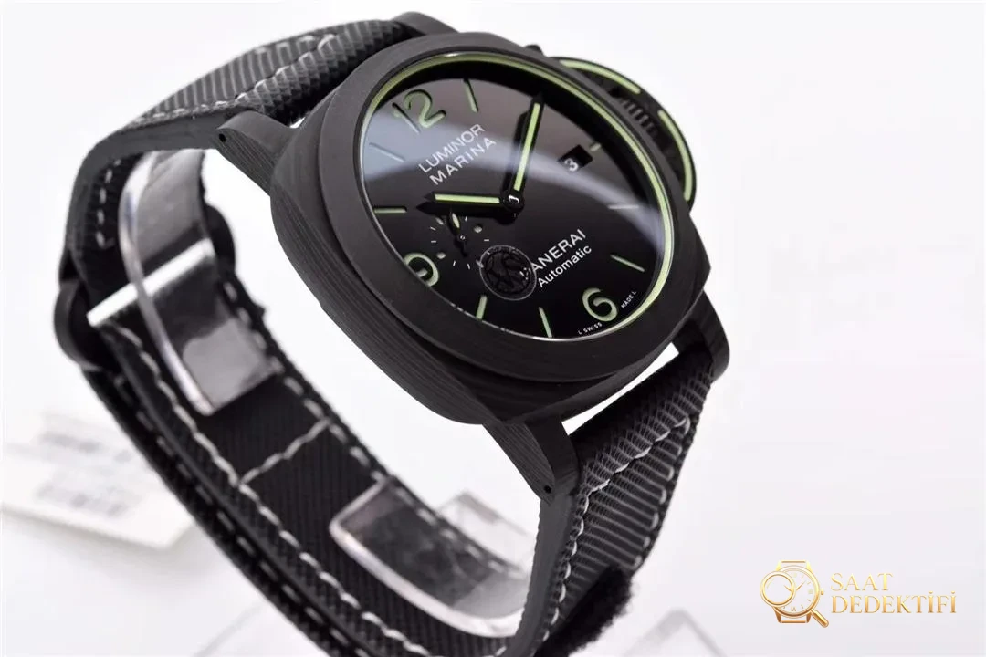 VS Factory Panerai pam1118 karbon fiber saat incelemesi - Kasa Profili ve Kurma Kolu İncelemesi