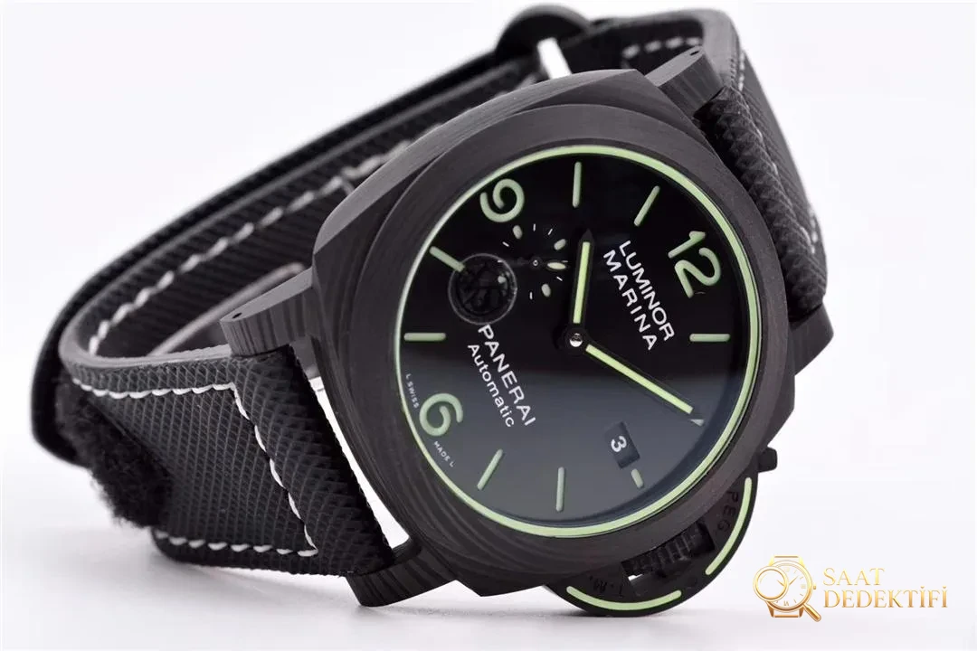 VS Factory Panerai pam1118 karbon fiber saat incelemesi - Makro Kadran ve İndeks İşçiliği