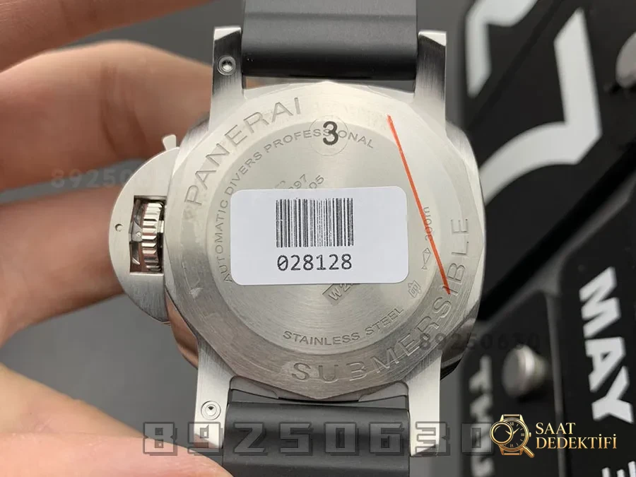 VS Factory Panerai PAM1209 Replika Saat - VS - Arka Kapak ve Mekanizma Detayı