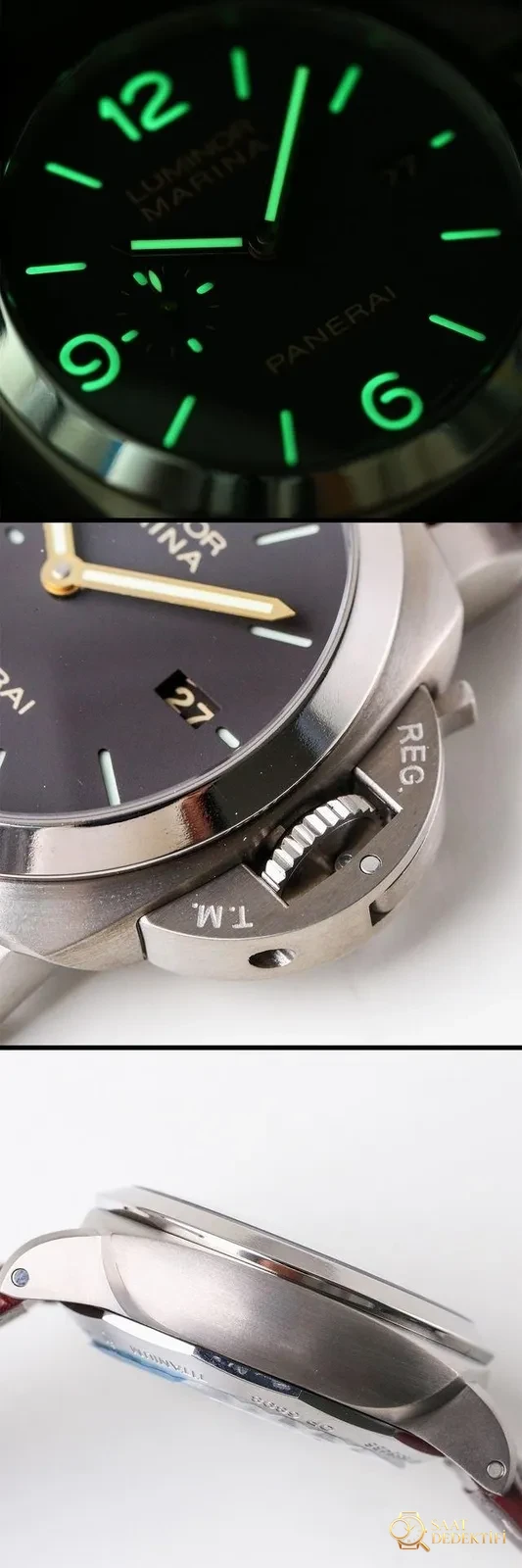 VS Factory Panerai PAM351 Titanyum Otomatik Kurulumlu Mekanik Kol Saati İncelemesi - Kasa Profili ve Kurma Kolu İncelemesi
