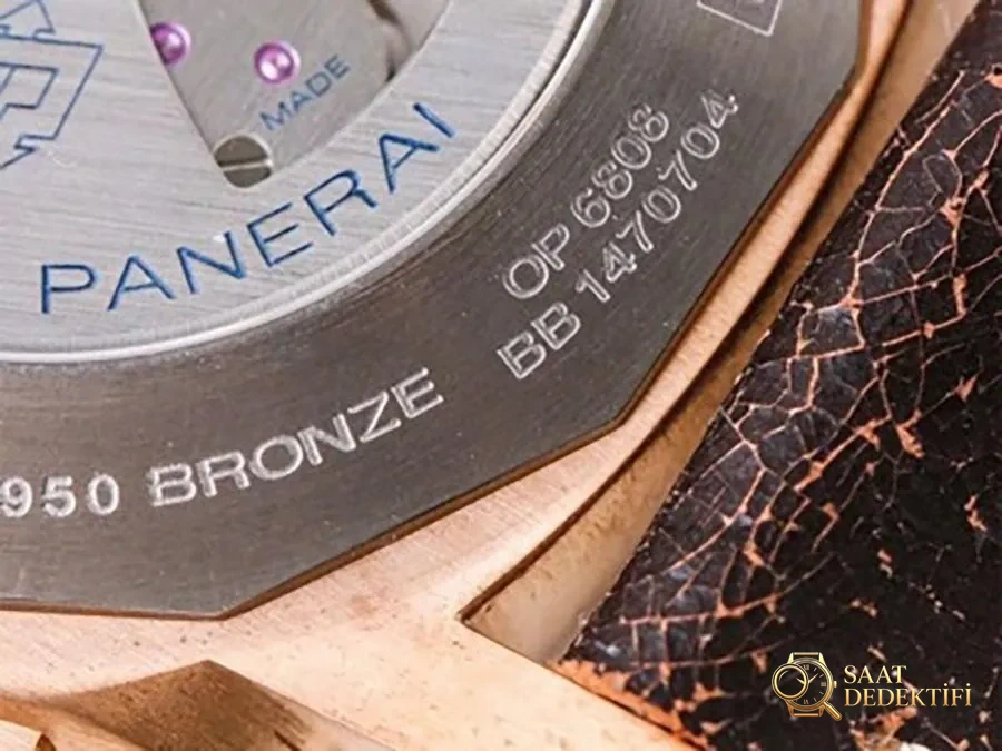 VS Factory Panerai PAM382 replika kol saati - VS saat - Mekanizma Zemberek ve Balans Detayı