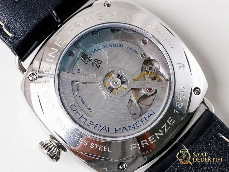 VS Factory Panerai PAM388 replika saat - VS Saat - Arka Kapak ve Mekanizma Detayı