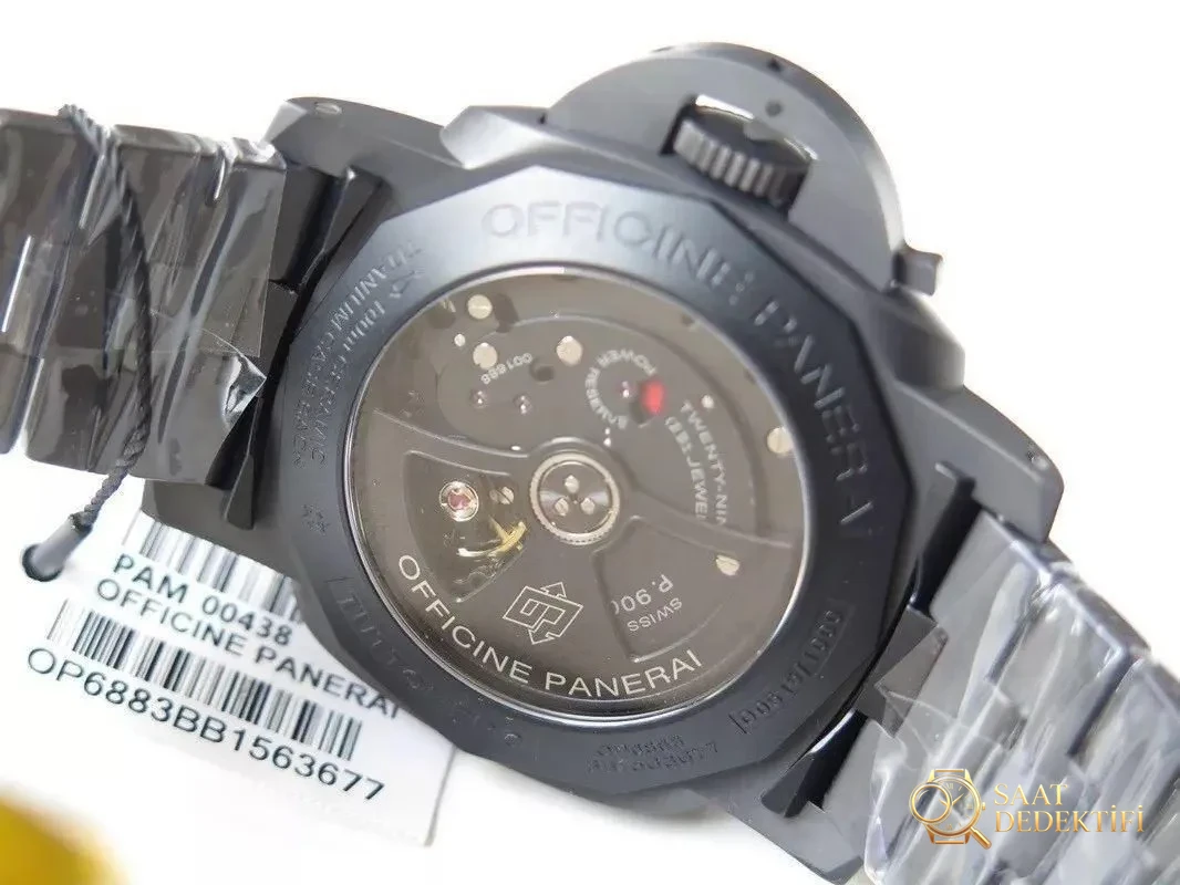VS Factory Panerai PAM438 V2 versiyonu tam seramik saat incelemesi - Mekanizma Zemberek ve Balans Detayı