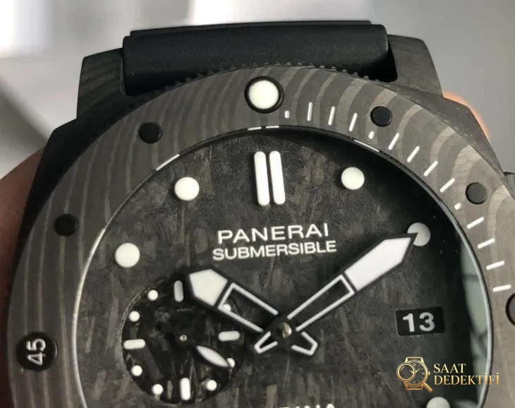 VS Factory Panerai PAM979 Karbon Fiber Kol Saati İncelemesi - Kadran Detayı ve Bezel İşçiliği